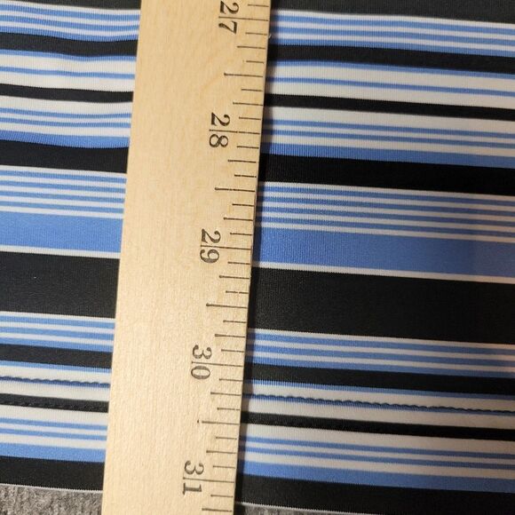 Peter Millar Summer Comfort Men's L Blue Striped Polo Shirt Shady Oaks Club Good - Picture 8 of 9